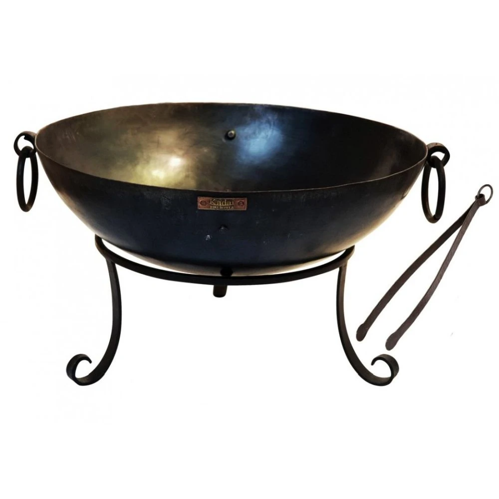 Kadai 50cm Tula Firepit W/Low Stand 1 Kadai 50cm Tula Firepit W/Low Stand