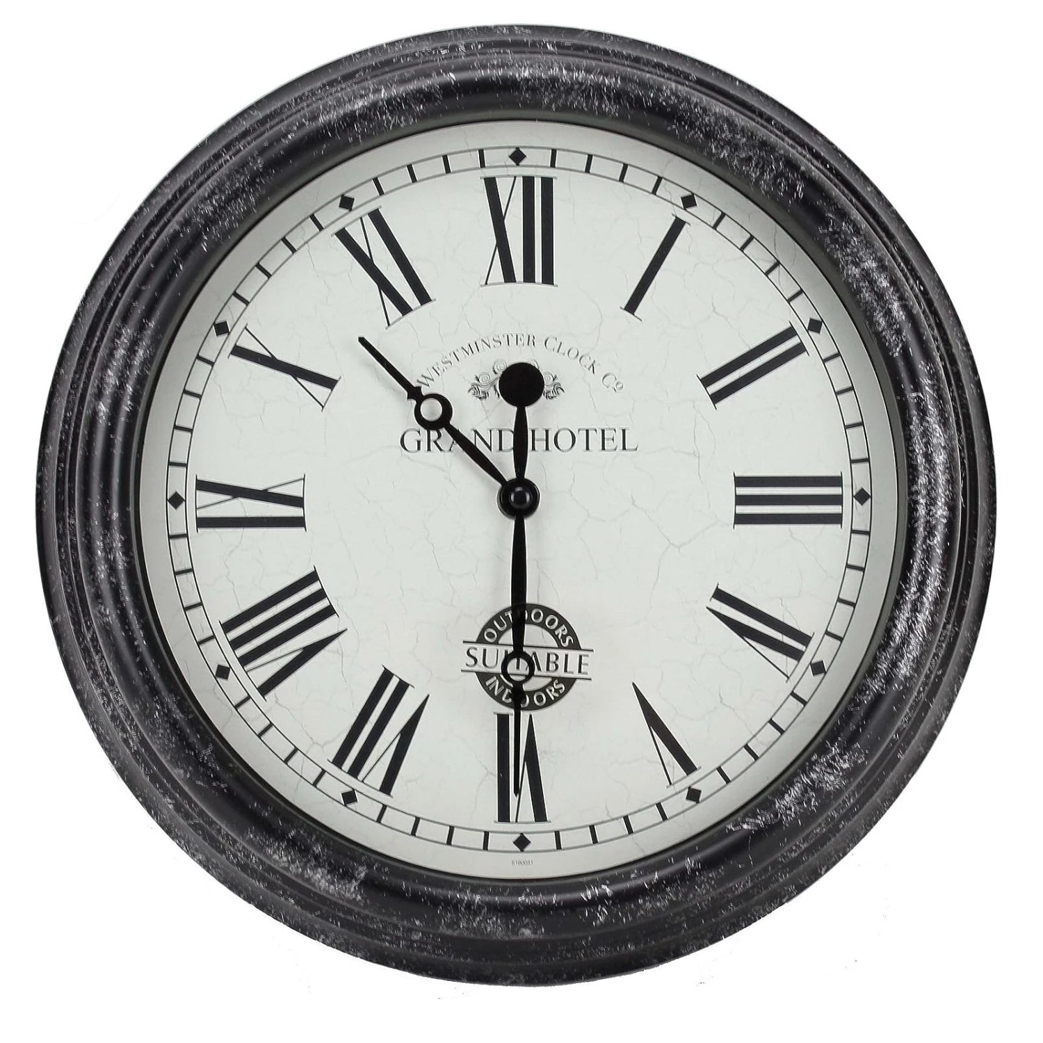 Outside In 12" Black Biarritz Clock 1 Outside In 12" Black Biarritz Clock