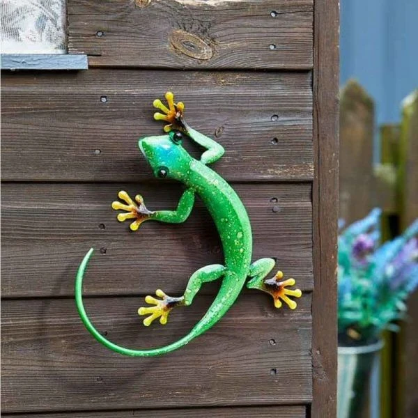 Flamboya 26cm Decorative Emerald Gecko Wall Hanger 1 Flamboya 26cm Decorative Emerald Gecko Wall Hanger