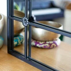 La Hacienda 100cm Black Arched Arundel Indoor/Outdoor Mirror 5 La Hacienda 100cm Black Arched Arundel Indoor/Outdoor Mirror -Hozel Garden Shop 5055025559083 3