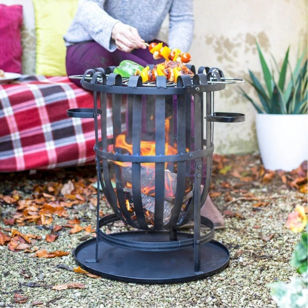 La Hacienda 56cm Vancouver Firebasket With Grill 2 La Hacienda 56cm Vancouver Firebasket With Grill - Image 2