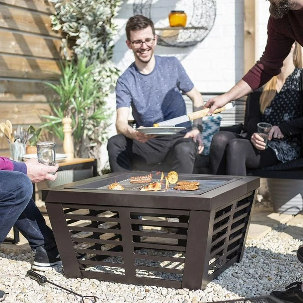 La Hacienda 75cm Elda Square Firepit 2 La Hacienda 75cm Elda Square Firepit - Image 2