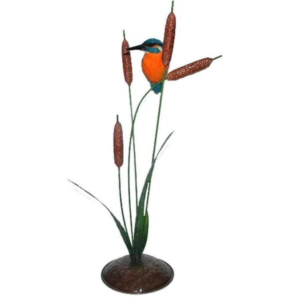 Vivid Arts 60cm Kingfisher On Metal Bulrushes - XMW-SC19-D 1 Vivid Arts 60cm Kingfisher On Metal Bulrushes - XMW-SC19-D