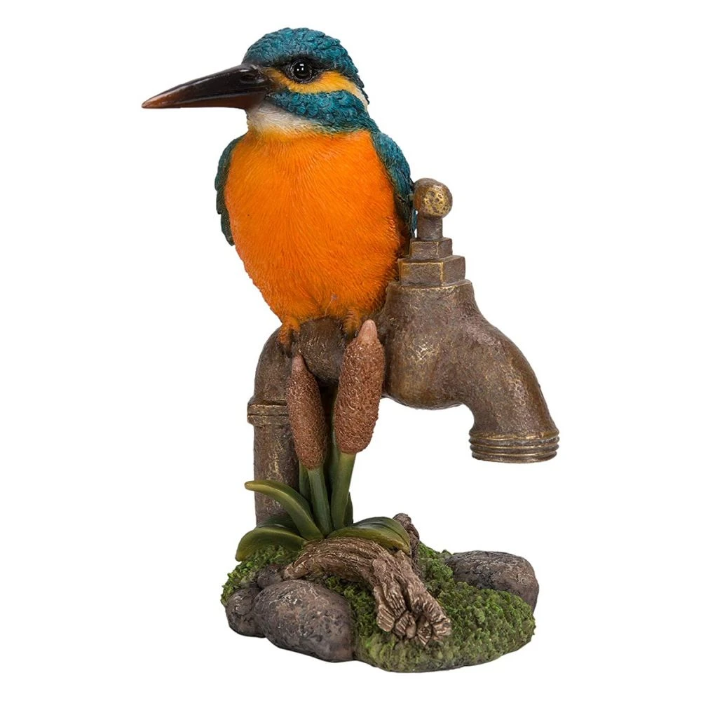 Vivid Arts 15cm Kingfisher On Garden Tap - BG-KF06-F 1 Vivid Arts 15cm Kingfisher On Garden Tap - BG-KF06-F