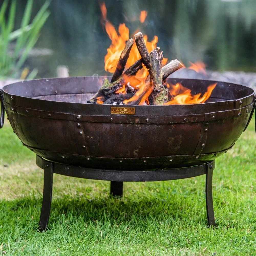 Kadai 80cm Recycled Firebowl With High & Low Stands 2 Kadai 80cm Recycled Firebowl With High & Low Stands - Image 2