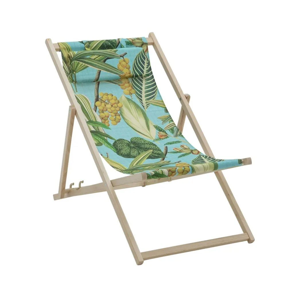 Madison 120cm Light Blue La Grave Wooden Beachchair 1 Madison 120cm Light Blue La Grave Wooden Beachchair