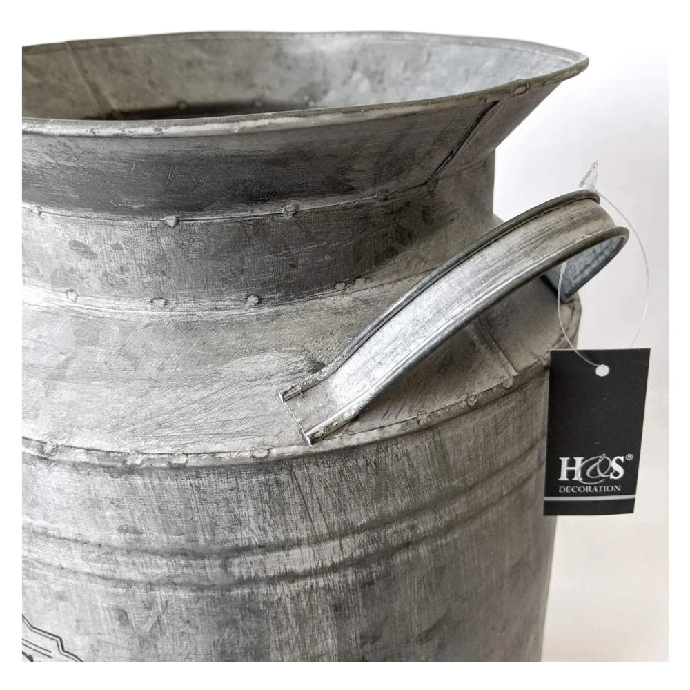 Koopman 22cm Vintage Milk Churn Planter 2 Koopman 22cm Vintage Milk Churn Planter - Image 2