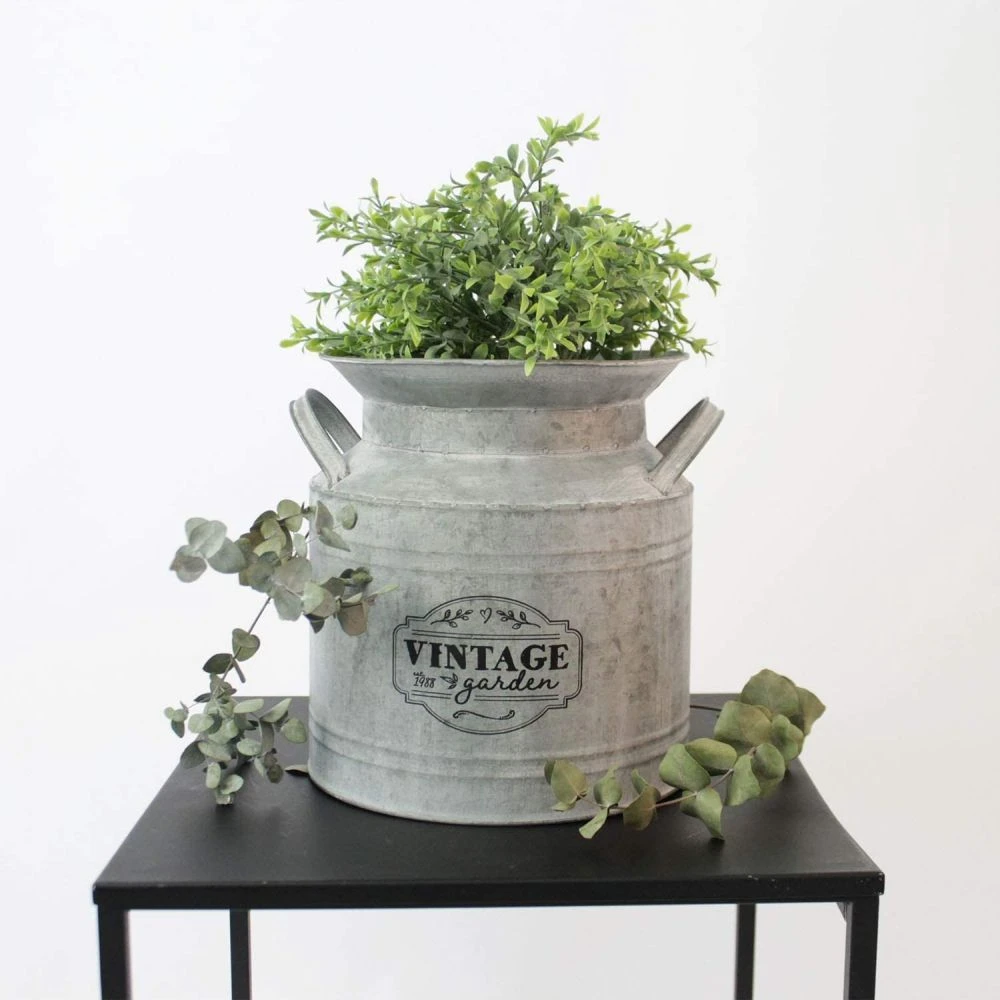 Koopman 22cm Vintage Milk Churn Planter 4 Koopman 22cm Vintage Milk Churn Planter - Image 4