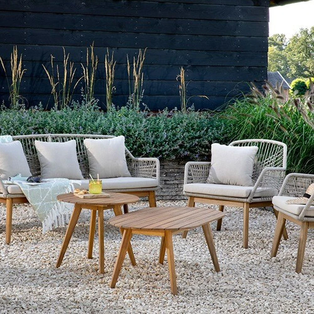 Decoris 55cm Acacia Seville Outdoor Wooden Side Table 3 Decoris 55cm Acacia Seville Outdoor Wooden Side Table - Image 3