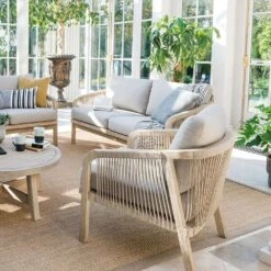 Kettler Cora Rope Lounge Wooden Armchair (Pair) 7 Kettler Cora Rope Lounge Wooden Armchair (Pair) -Hozel Garden Shop 9333190256874 4